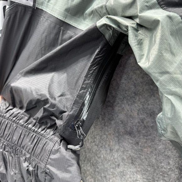 Harley Davidson Jacket Men's Medium Biker Black Orange Windbreaker Full Zip - Picture 13 of 14